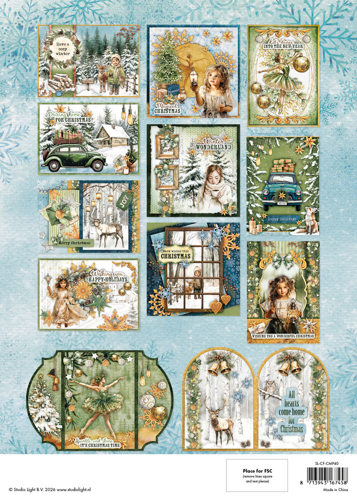 Studio Light Christmas Forest A4 Card Making Paper Pad (SL-CF-CMP40) Studio Light Christmas Forest A4 Card Making Paper Pad (SL-CF-CMP40)
