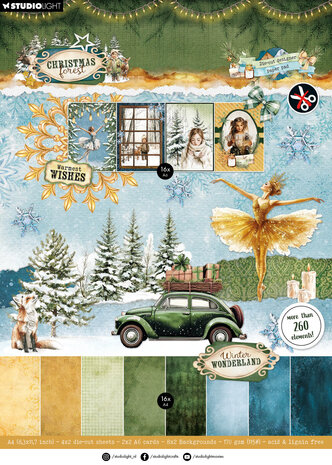 Studio Light Christmas Forest A4 Die-Cut Designer Paper Pad (SL-CF-DCPP473)