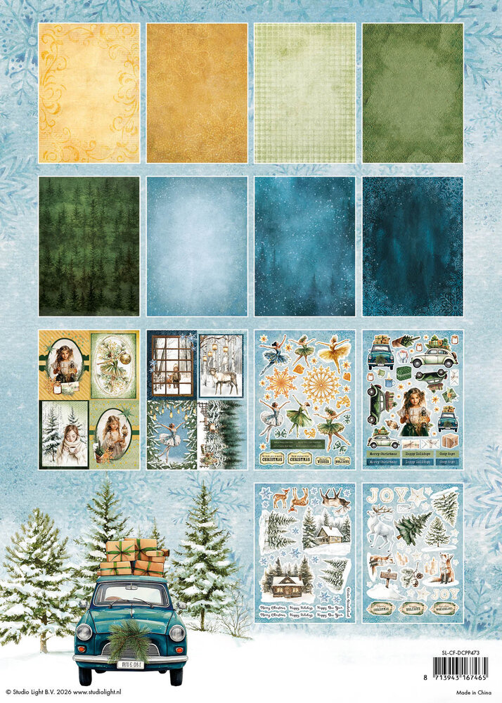 Studio Light Christmas Forest A4 Die-Cut Designer Paper Pad (SL-CF-DCPP473)