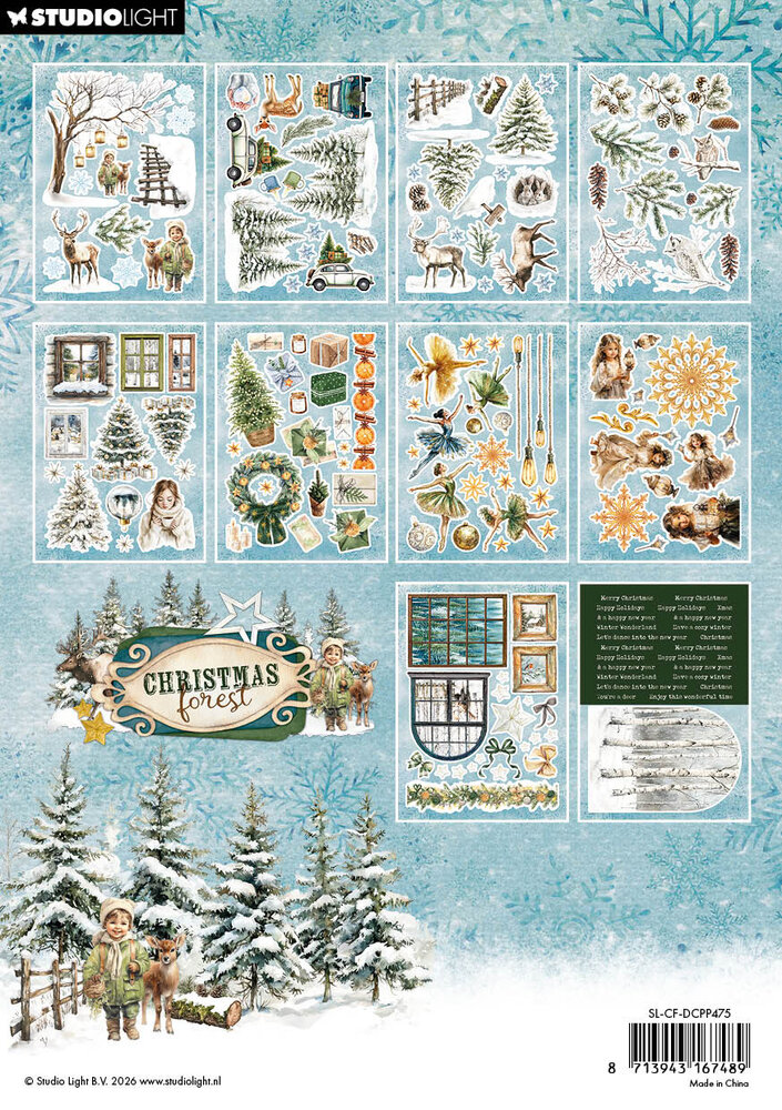 Studio Light Christmas Forest A5 Die-Cut Paper Pad Elements (SL-CF-DCPP475) Studio Light Christmas Forest A5 Die-Cut Paper Pad Elements (SL-CF-DCPP475)