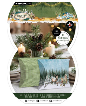 Studio Light Christmas Forest A5 Gift Box Paper Pad Pillow Boxes (SL-CF-GBPP480)