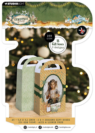 Studio Light Christmas Forest A5 Gift Box Paper Pad Gift Bags (SL-CF-GBPP481) Studio Light Christmas Forest A5 Gift Box Paper Pad Gift Bags (SL-CF-GBPP481)