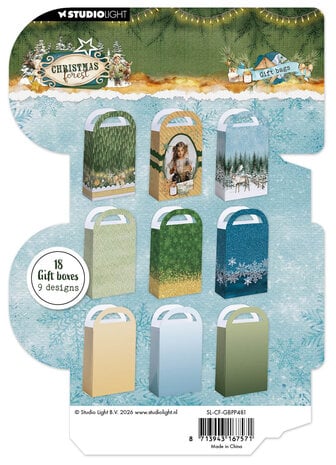 Studio Light Christmas Forest A5 Gift Box Paper Pad Gift Bags (SL-CF-GBPP481) Studio Light Christmas Forest A5 Gift Box Paper Pad Gift Bags (SL-CF-GBPP481)