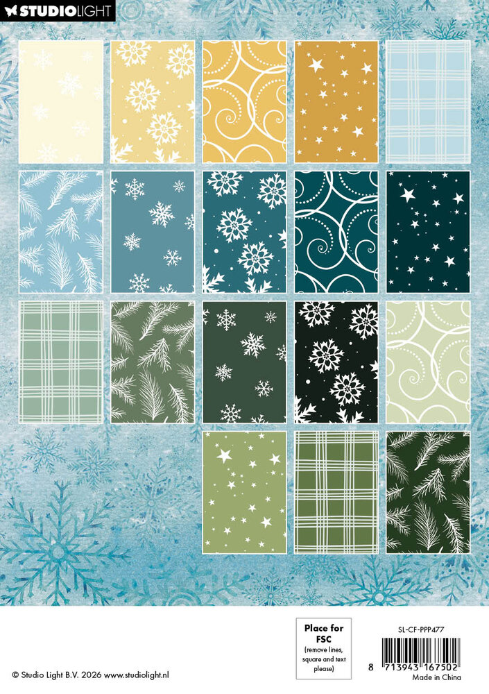 Studio Light Christmas Forest A5 Pattern Paper Pad (SL-CF-PPP477) Studio Light Christmas Forest A5 Pattern Paper Pad (SL-CF-PPP477)