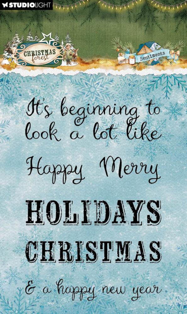 Studio Light Christmas Forest Clear Stamps Sentiments (SL-CF-STAMP954) Studio Light Christmas Forest Clear Stamps Sentiments (SL-CF-STAMP954)