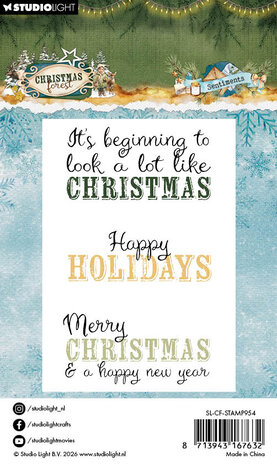 Studio Light Christmas Forest Clear Stamps Sentiments (SL-CF-STAMP954) Studio Light Christmas Forest Clear Stamps Sentiments (SL-CF-STAMP954)