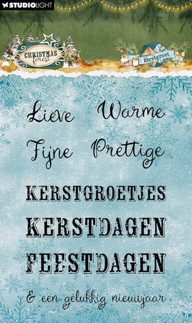 Studio Light Christmas Forest Clear Stamps Kerstgroet (SL-CF-STAMP955)