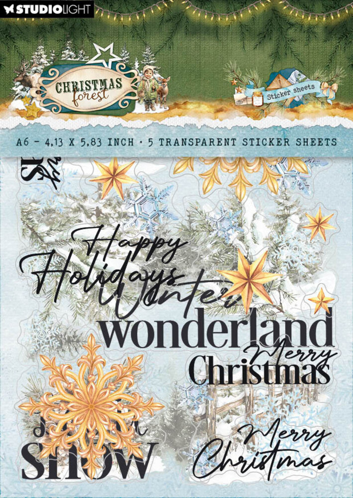 Studio Light Christmas Forest Transparant Stickers Elements & Texts (SL-CF-STIC81) Studio Light Christmas Forest Transparant Stickers Elements & Texts (SL-CF-STIC81)