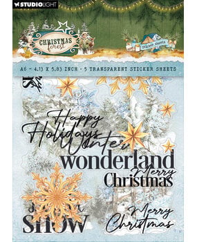 Studio Light Christmas Forest Transparant Stickers Elements & Texts (SL-CF-STIC81)