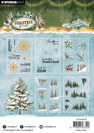 Studio Light Christmas Forest Transparant Stickers Elements & Texts (SL-CF-STIC81) Studio Light Christmas Forest Transparant Stickers Elements & Texts (SL-CF-STIC81)