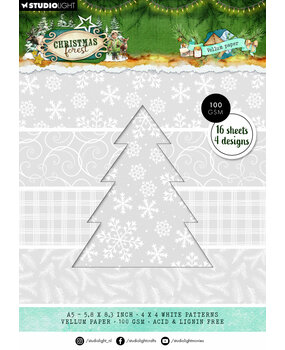 Studio Light Christmas Forest A5 Vellum Paper Pad Backgrounds (SL-CF-VPP479)