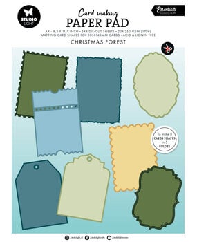 Studio Light Christmas Forest Card Shapes for 105x148mm Cards Essentials Card Making Pad (SL-ES-CMP34)
