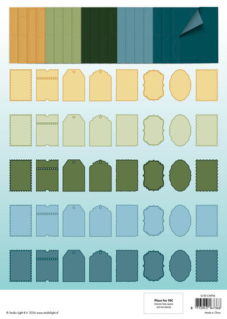 Studio Light Christmas Forest Card Shapes for 105x148mm Cards Essentials Card Making Pad (SL-ES-CMP34)