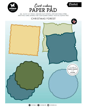 Studio Light Christmas Forest Card Shapes for 152x152mm Cards Essentials Card Making Pad (SL-ES-CMP36)