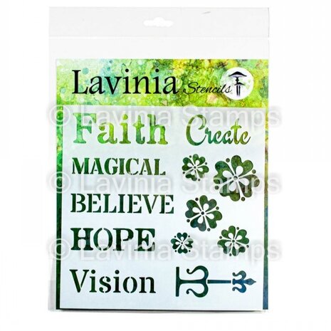 Lavinia Stamps Words 1 Stencils (ST035)