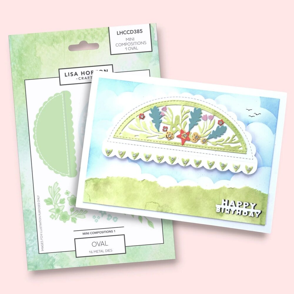 Lisa Horton Crafts Mini Compositions Die Set 1 Oval (LHCCD385)