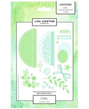 Lisa Horton Crafts Mini Compositions Die Set 1 Oval (LHCCD385)