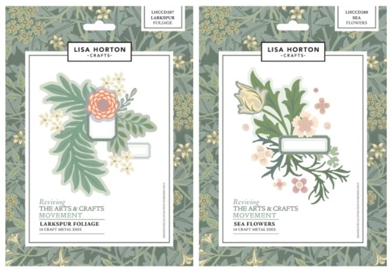 Lisa Horton Crafts Reviving The Arts and Crafts Movement Dies Larkspur Foliage (LHCCD387)