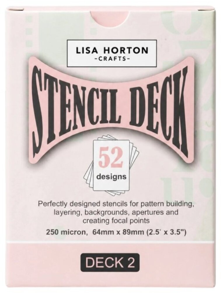 Lisa Horton Crafts The Stencil Deck Volume 2 - 52 Individual Stencils (LHCAS267)