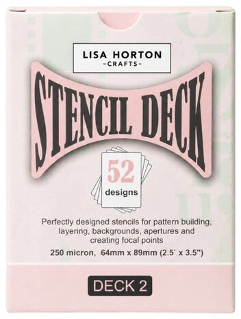 Lisa Horton Crafts The Stencil Deck Volume 2 - 52 Individual Stencils (LHCAS267)