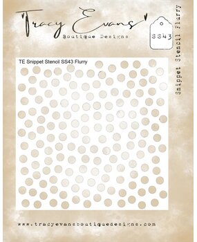 Tracy Evans Flurry 4x4 Inch Snippet Stencil (SS043)