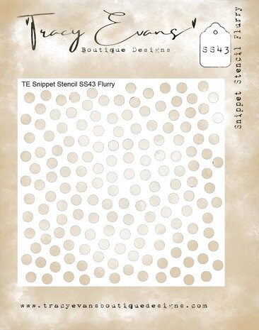 Tracy Evans Flurry 4x4 Inch Snippet Stencil (SS043)