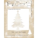 Tracy Evans Christmas Tree 4x4 Inch Snippet Stencil (SS045)