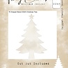 Tracy Evans Christmas Tree 4x4 Inch Snippet Stencil (SS045)