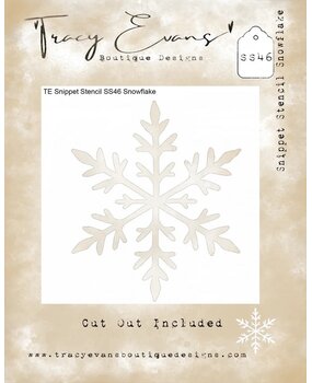 Tracy Evans Snowflake 4x4 Inch Snippet Stencil (SS046)