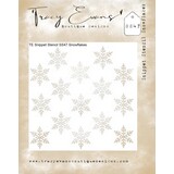 Tracy Evans Snowflakes 4x4 Inch Snippet Stencil (SS047)