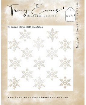Tracy Evans Snowflakes 4x4 Inch Snippet Stencil (SS047)