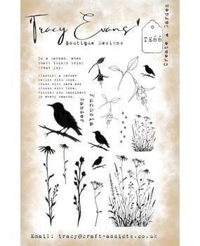 Tracy Evans Create A Garden A5 Stamp (TE066)