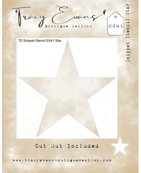 Tracy Evans Star 4x4 Inch Snippet Stencil (SS041)