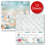 Craft & You Design Fun by the Sea 12x12 Inch Paper Set 250gsm (12sheets) (CPS-FUN30-12)