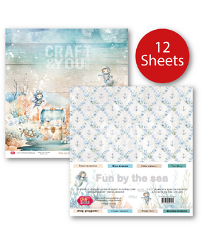 Craft & You Design Fun by the Sea 12x12 Inch Paper Set 250gsm (12sheets) (CPS-FUN30-12)