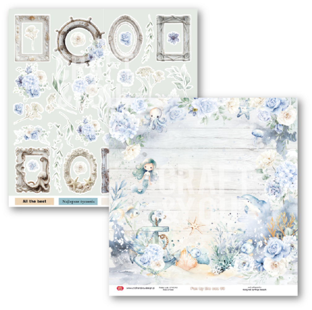 Craft & You Design Fun by the Sea 12x12 Inch Paper Set 250gsm (12sheets) (CPS-FUN30-12)