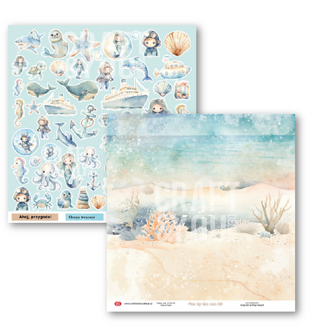 Craft & You Design Fun by the Sea 12x12 Inch Paper Set 250gsm (12sheets) (CPS-FUN30-12)