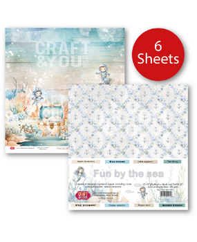 Craft & You Design Fun by the Sea 12x12 Inch Paper Set 252gsm (6sheets) (CPS-FUN30-6)