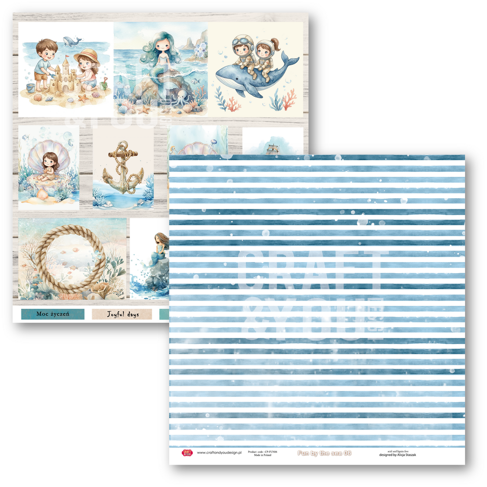 Craft & You Design Fun by the Sea 12x12 Inch Paper Set 252gsm (6sheets) (CPS-FUN30-6)