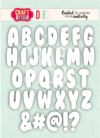 Craft & You Design Bubble Alphabet Dies (CW409) Craft & You Design Bubble Alphabet Dies (CW409)