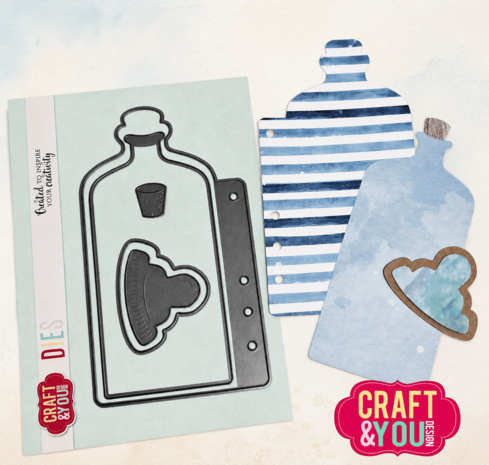 Craft & You Design Bottle Journal Base Dies by Bea (CW410) Craft & You Design Bottle Journal Base Dies by Bea (CW410)