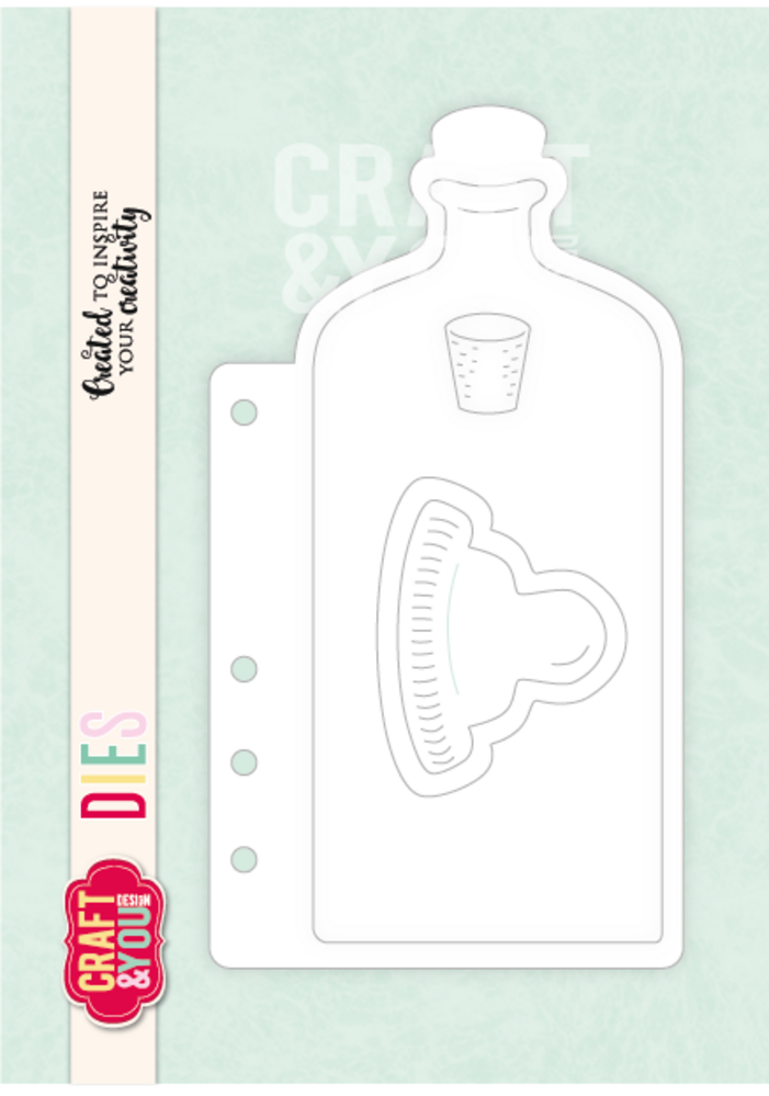 Craft & You Design Bottle Journal Base Dies by Bea (CW410) Craft & You Design Bottle Journal Base Dies by Bea (CW410)