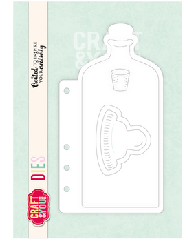 Craft & You Design Bottle Journal Base Dies by Bea (CW410)