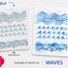 Craft & You Design Waves A6 Stenci (SC022)