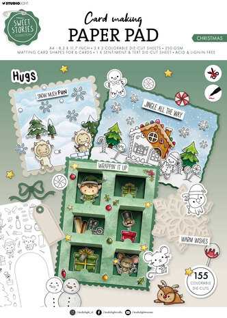 Studio Light Sweet Stories A4 Card Making Pad Christmas (SL-SS-CMP44) Studio Light Sweet Stories A4 Card Making Pad Christmas (SL-SS-CMP44)