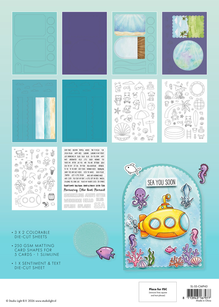 Studio Light Sweet Stories A4 Card Making Pad Summer (SL-SS-CMP43) Studio Light Sweet Stories A4 Card Making Pad Summer (SL-SS-CMP43)