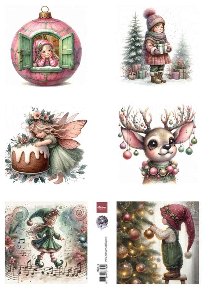 Marianne Design Decoupage Sheet A4 Enchanted Christmas by Fairybells (FB2512) Marianne Design Decoupage Sheet A4 Enchanted Christmas by Fairybells (FB2512)