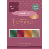 Marianne Design Christmas Elegance A5 Metallics Cardstock (PK9225)
