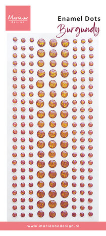 Marianne Design Decorations Enamel Dots Burgundy (PL4542)