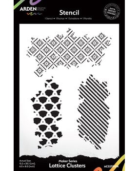 Arden Creative Studio Maker Series 6x8 Inch Stencil Lattice Clusters by Katie Pertiet (ACSST0014)